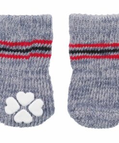 Hundasokkar, non slip grey
