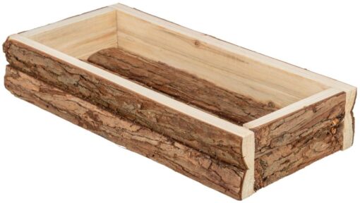 Feed Tray / Fóðurbakki bark wood / viður