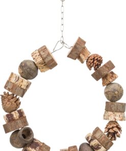 Ring swing, wood pine cone