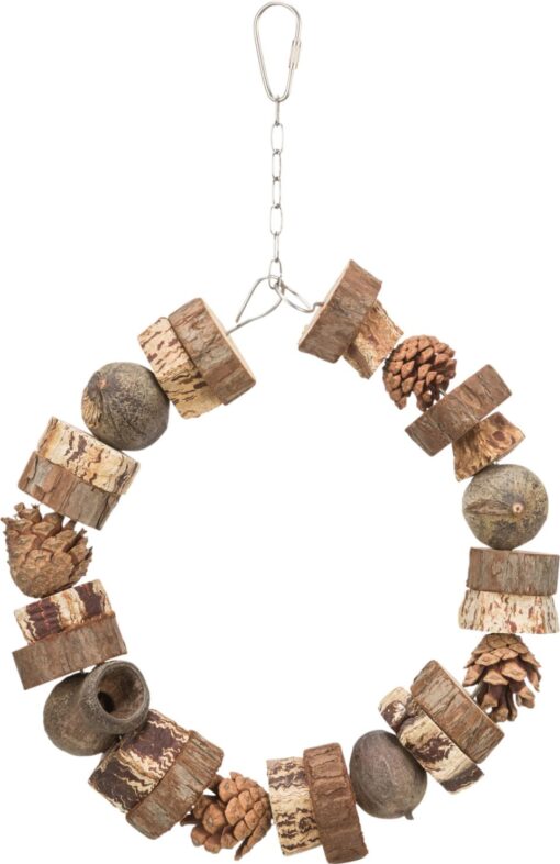 Ring swing, wood pine cone